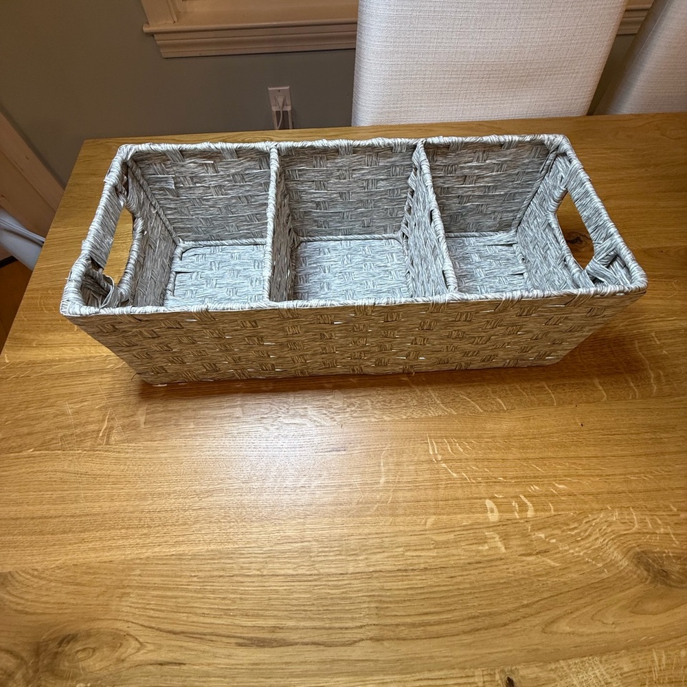 Gray Woven Storage Basket (listing for 1, 2 available)